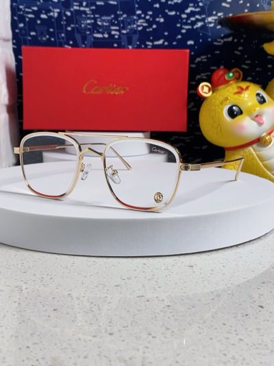 Cartier Transparent  Unisex Pure Titanium Eyeglasses 